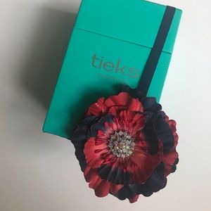 Tieks box and rare navy/red flower
